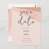 Carte Postale Appel de script Mariage Moderne Save the Date (Devant / Derrière)