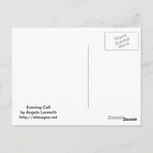 Carte Postale Appel du soir (Dos)