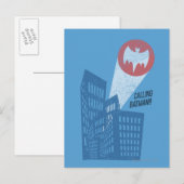 Carte Postale Appel du symbole Batman Bat (Devant / Derrière)