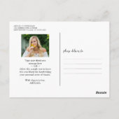 Carte Postale Appel photo de remise de diplômes Écriture calligr (Dos)