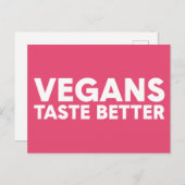 Carte Postale Appel Vegan (Devant / Derrière)
