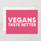 Carte Postale Appel Vegan (Devant / Derrière)