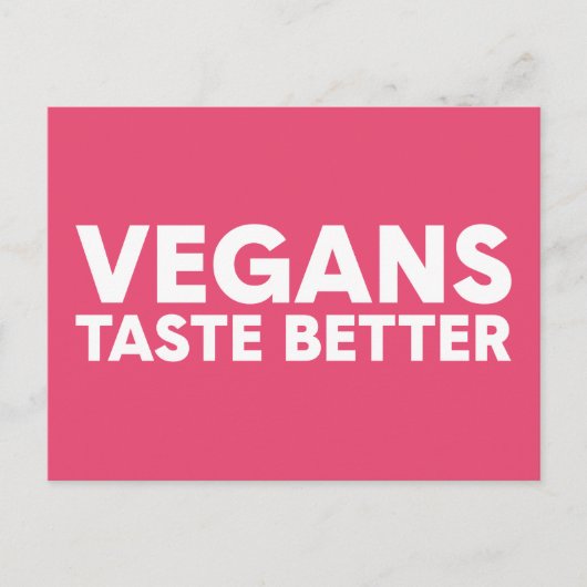 Carte Postale Appel Vegan (Devant)