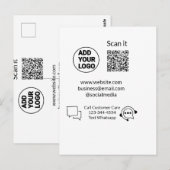 Carte Postale Appeler le texte du service clientèle whatsapp Cod (Devant / Derrière)
