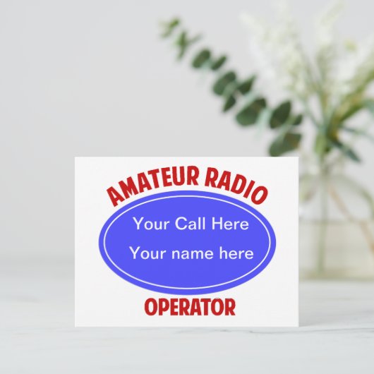 Carte Postale appeler QSL (Debout devant)