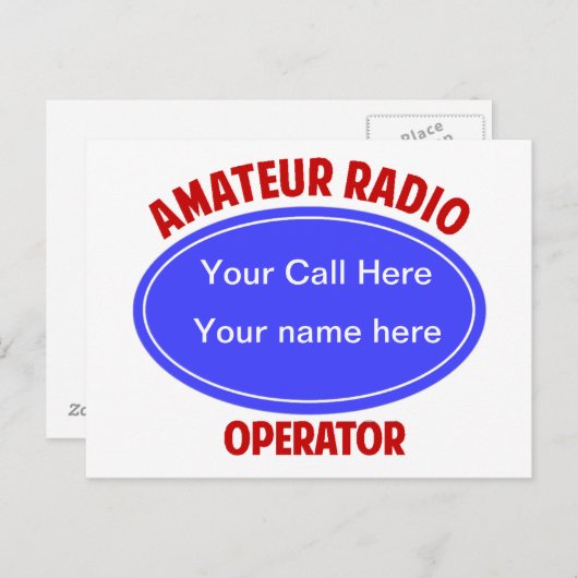 Carte Postale appeler QSL (Devant / Derrière)