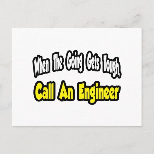Carte Postale Appeler un ingénieur (Devant)
