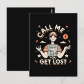 Carte Postale appelez-moi si vous vous perdez (Devant / Derrière)