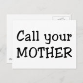 Carte Postale Appelle ta mère (Devant / Derrière)
