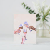 Carte Postale Applaudissement de célébration Verres à Champagne (Debout devant)