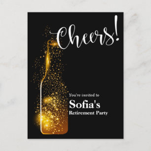 Carte Postale applaudissements à la retraite invitation par cart
