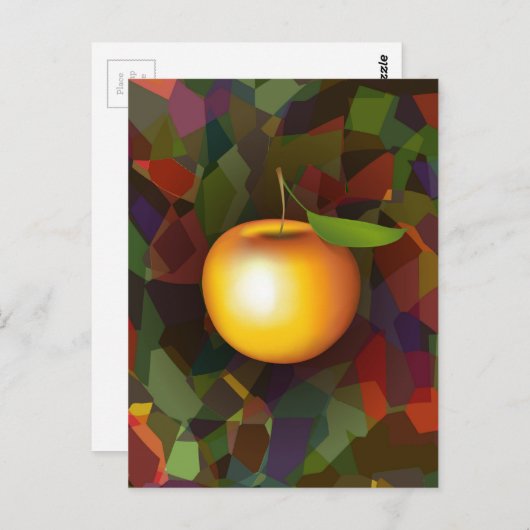 Carte Postale Apple 3-d (Devant / Derrière)