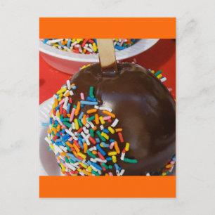 Carte postale Apple couverte au chocolat