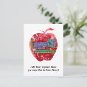 Carte Postale Apple de tableau périodique avec texte personnalis (Debout devant)