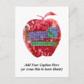 Carte Postale Apple de tableau périodique avec texte personnalis (Devant)