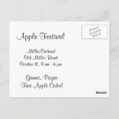 Carte postale Apple Festival (Dos)