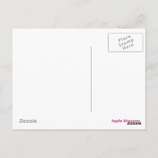 Carte postale Apple fleurit (Dos)