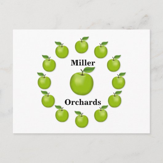 Carte Postale Apple, Granny Smith (Devant)