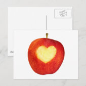 Carte postale Apple Heart (Devant / Derrière)