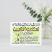 Carte postale Apple Martini (Appletini) Recette (Debout devant)
