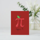 Carte postale Apple Pi Cute Math Pi Day (Debout devant)