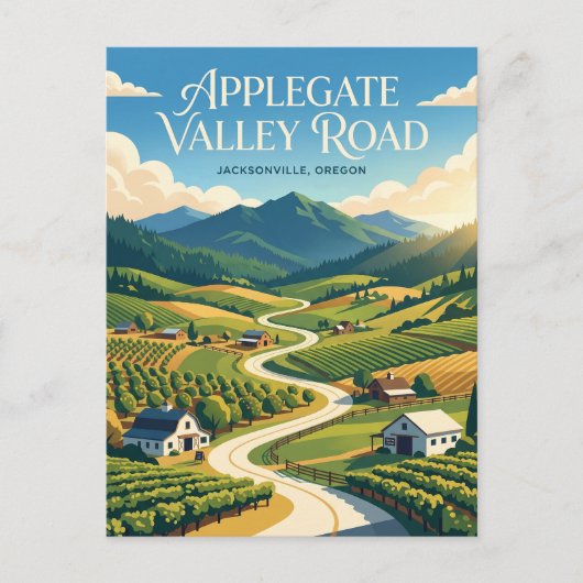 Carte Postale Applegate Valley Road États-Unis (Devant)