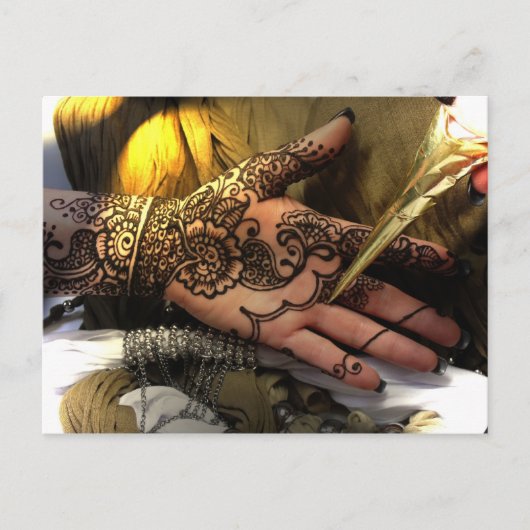 Carte Postale Application au henné (Devant)