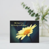 Carte Postale Application Inspirante Apprécier la Beauté  (Debout devant)