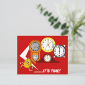 Carte Postale Appointment Reminder Clocks It's Time POSTCARD (Debout devant)