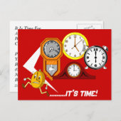 Carte Postale Appointment Reminder Clocks It's Time POSTCARD (Devant / Derrière)