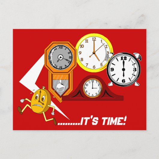 Carte Postale Appointment Reminder Clocks It's Time POSTCARD (Devant)