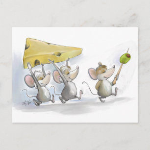Carte postale : Apporter le fromage (avec des oliv