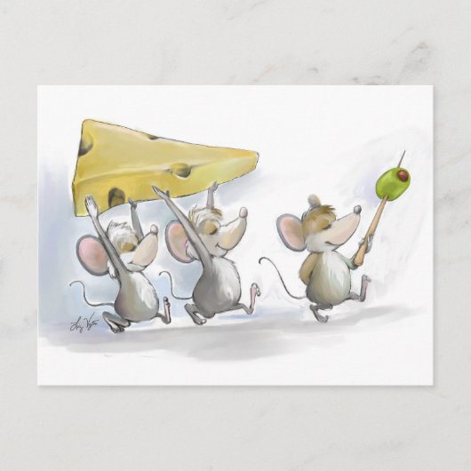 Carte postale : Apporter le fromage (avec des oliv (Devant)