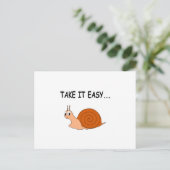 Carte Postale Apportez-le facilement mignon escargot de dessin (Debout devant)