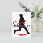 Carte Postale Apportez-le Red Batter Softball (Debout devant)
