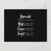 Carte Postale appreciate help forget those who loou (Devant)
