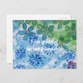 Carte Postale Appréciation d'amitié (Devant / Derrière)