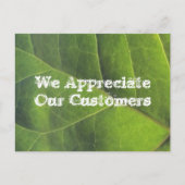 Carte Postale Appréciation de la clientèle Feuille verte vif Ent (Devant)