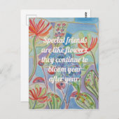 Carte Postale Appréciation de l'amitié (Devant / Derrière)