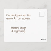 Carte Postale Appréciation de l'employé drôle Tan Bunny Pun affa (Dos)