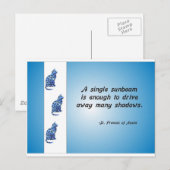 Carte Postale Appréciation des bénévoles Cat et Citation de rayo (Devant / Derrière)