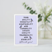 Carte Postale Appréciation des employés (Debout devant)