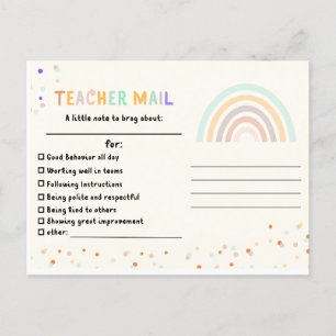 Carte postale Appréciation des étudiants