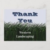 Carte Postale Appréciation du client Merci vert en herbe (Devant)