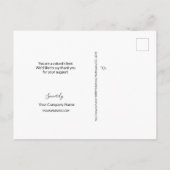 Carte Postale Appréciation du client modèle d'entreprise rose (Dos)