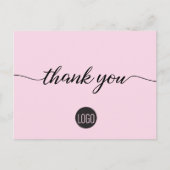 Carte Postale Appréciation du client modèle d'entreprise rose (Devant)