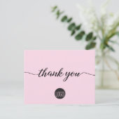 Carte Postale Appréciation du client modèle d'entreprise rose (Debout devant)