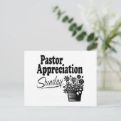 Carte Postale appréciation du pasteur (Debout devant)