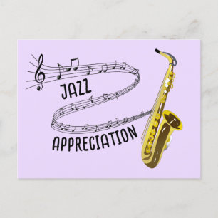 Carte Postale Appréciation internationale du jazz