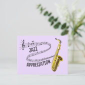 Carte Postale Appréciation internationale du jazz (Debout devant)